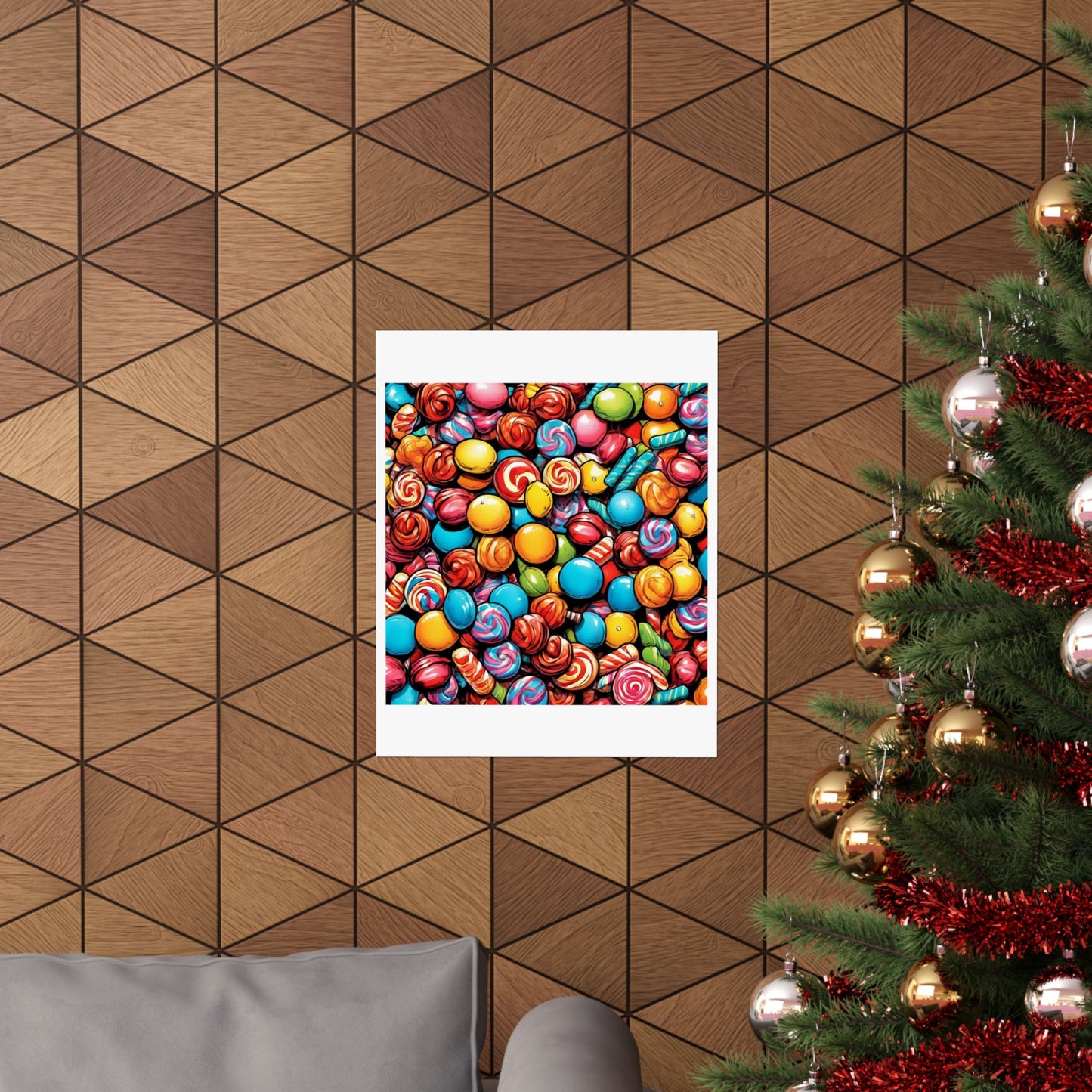 Colorful Candy Pattern Sweets Gift Art Poster