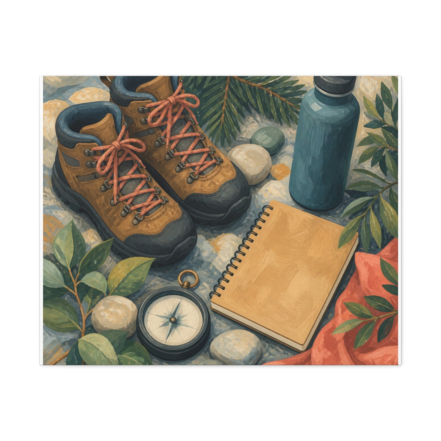 Quiet Hiking Trail Gear Art Canvas Art