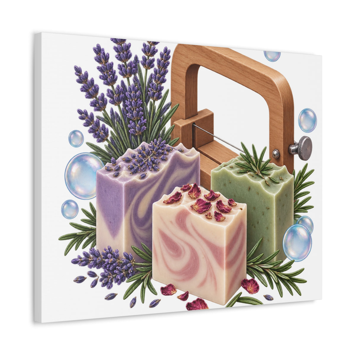 Botanical Soap Making Lavender and Herbs Canvas