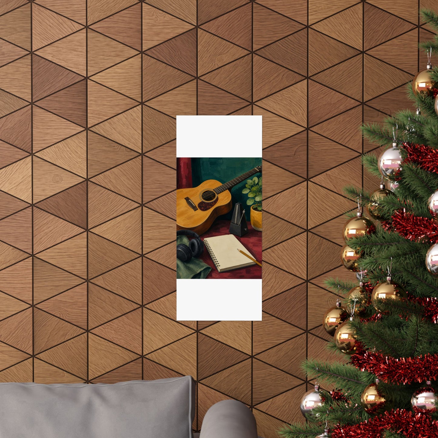 Cozy Acoustic Music Practice Art Poster