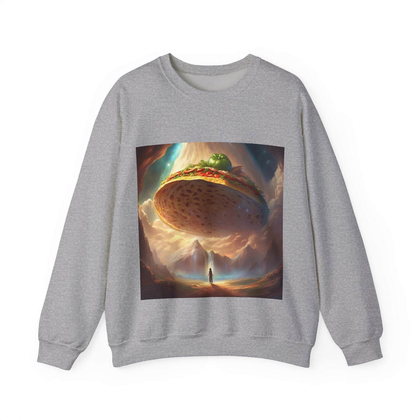 Cosmic Taco UFO Surreal Food Fantasy Art Sweatshirt