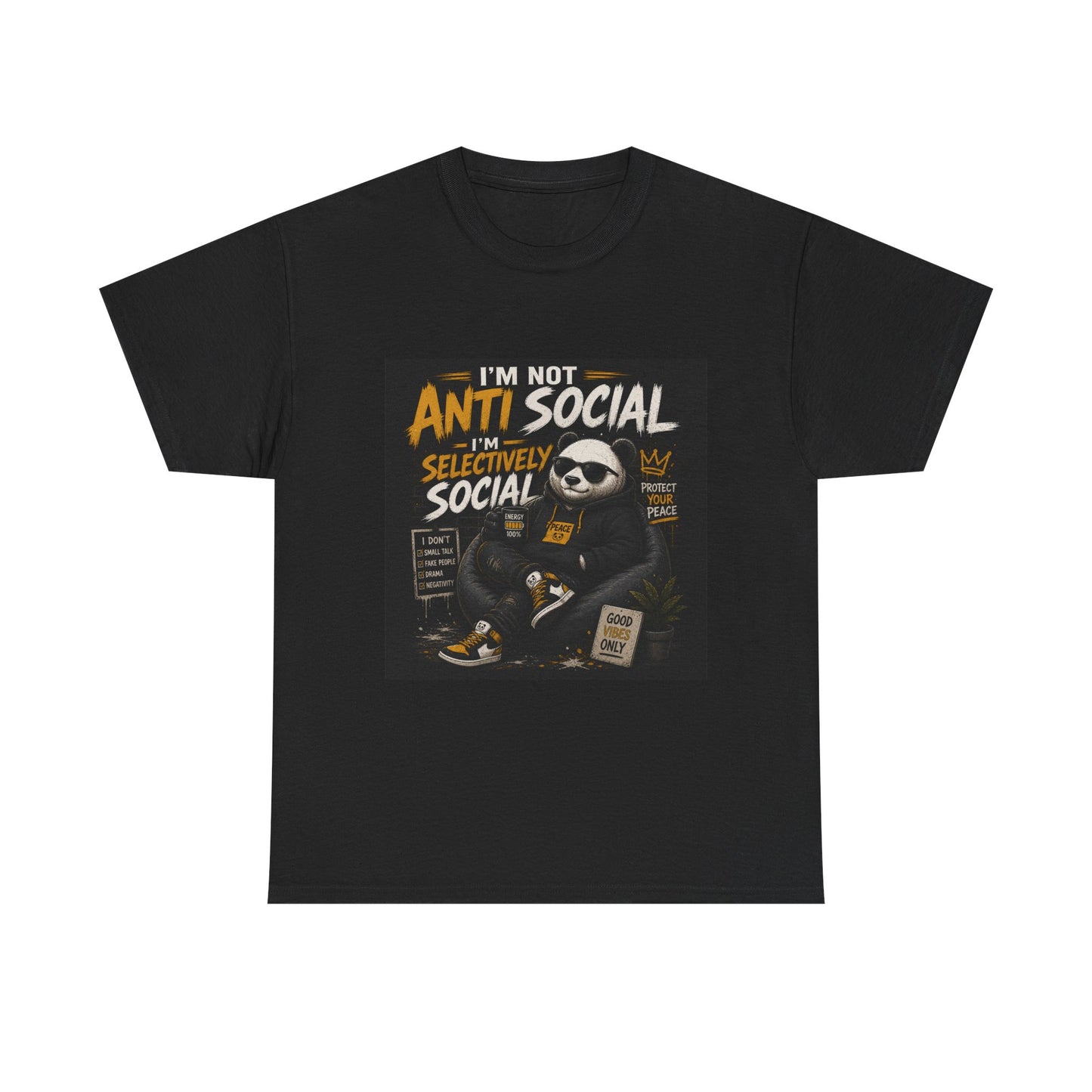 I’m Not Anti Social I’m Selectively Social sloth design Tee | funny introvert shirt