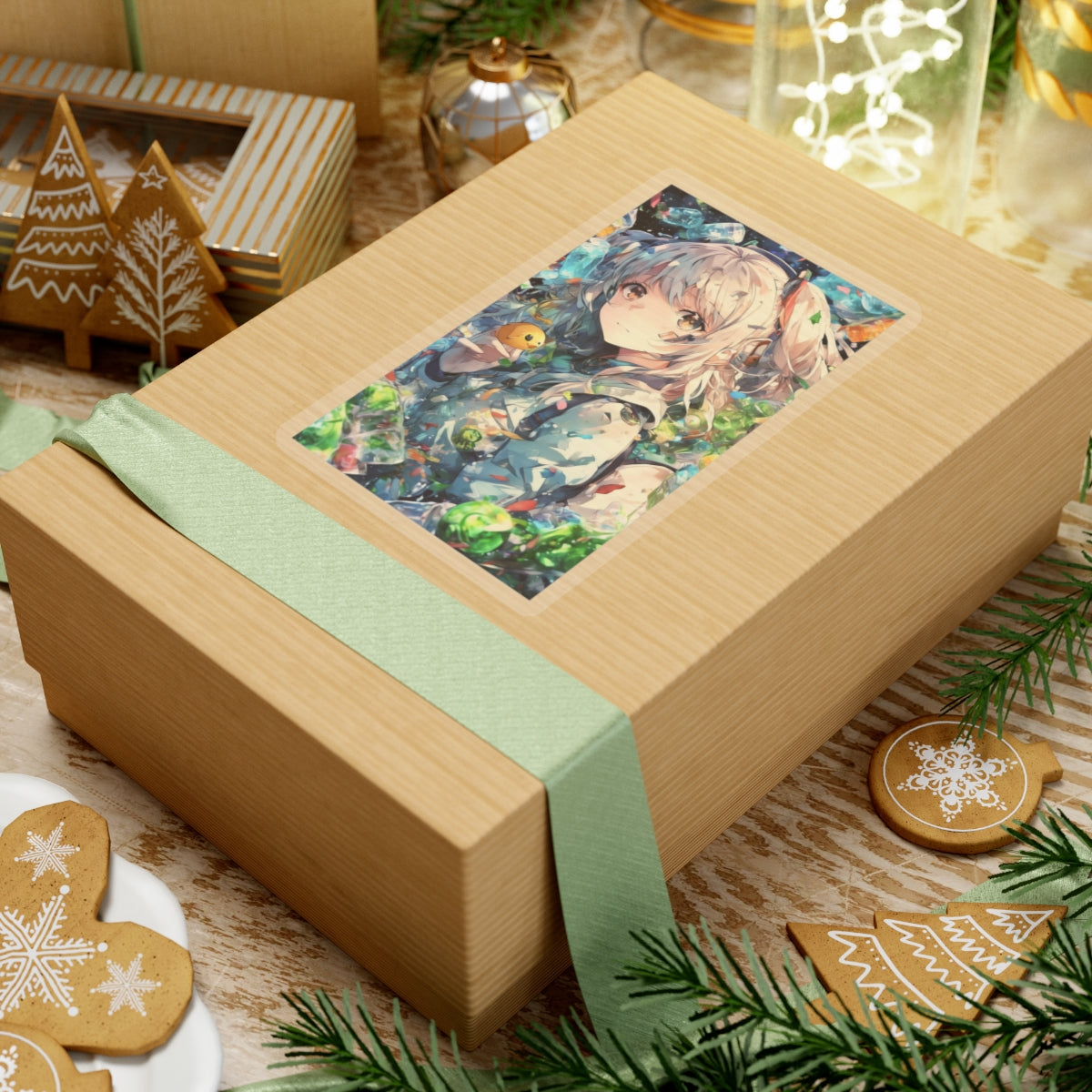 Crystal Bottle Anime Portrait Kawaii Laptop Sticker