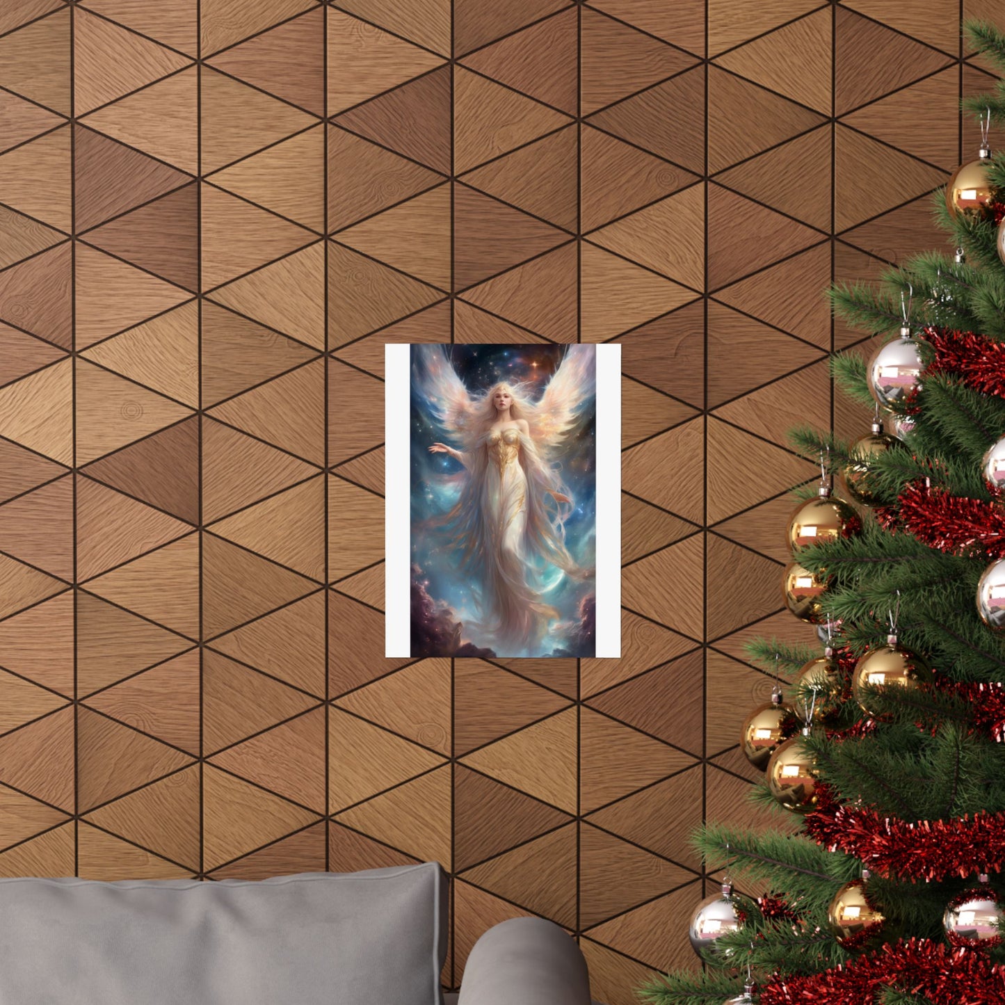 Celestial Winged Heroine Fantasy Portrait Poster