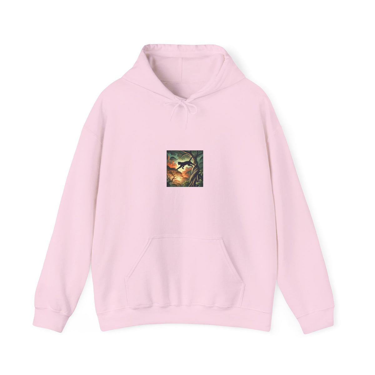 Enchanted Black Cat Forest Fantasy Graphic Hoodie Cat Lover Gift