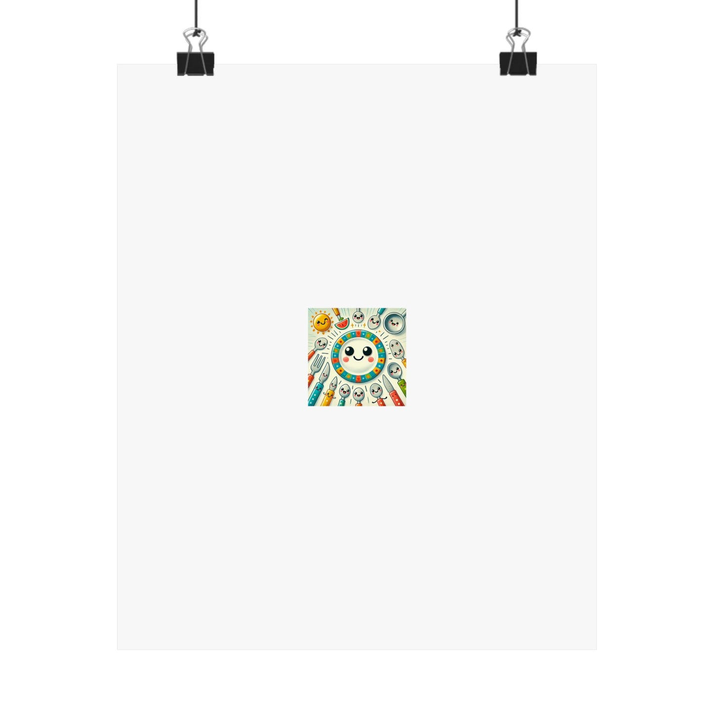 Happy Little Kitchen Club Kawaii Food Poster Kitchen Wall Art Decor