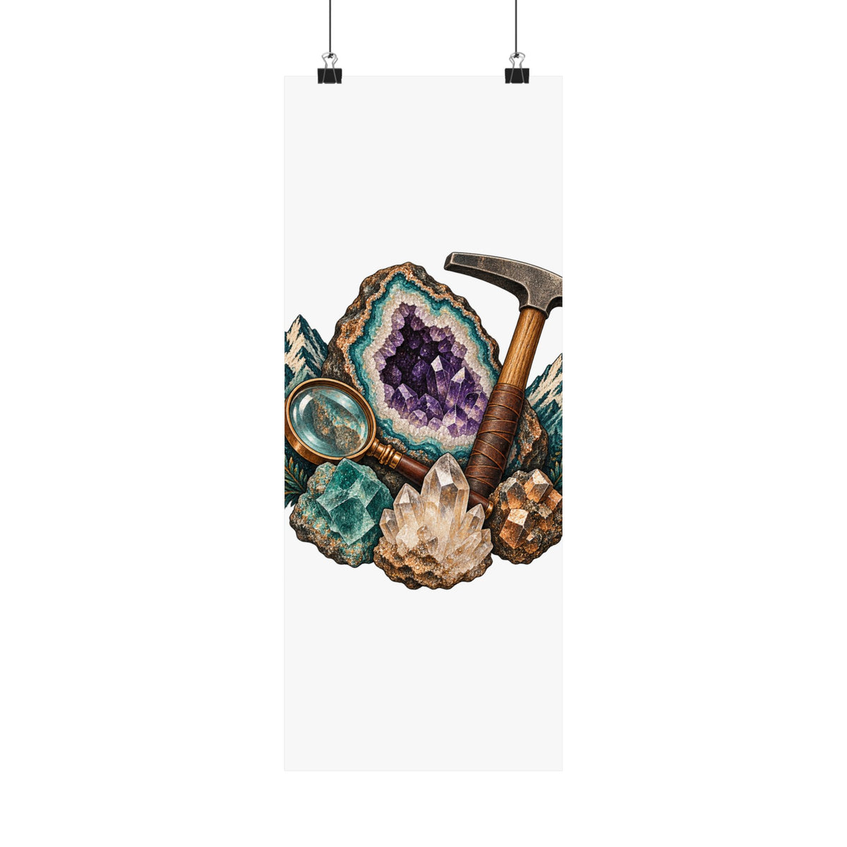 Vintage Geode and Rockhounding Field Kit Poster