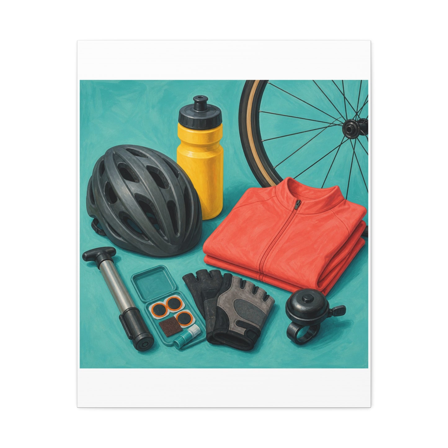 Colorful Cycling Gear Hobby Canvas Art