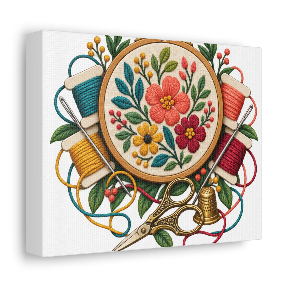 Botanical Embroidery Workshop Canvas