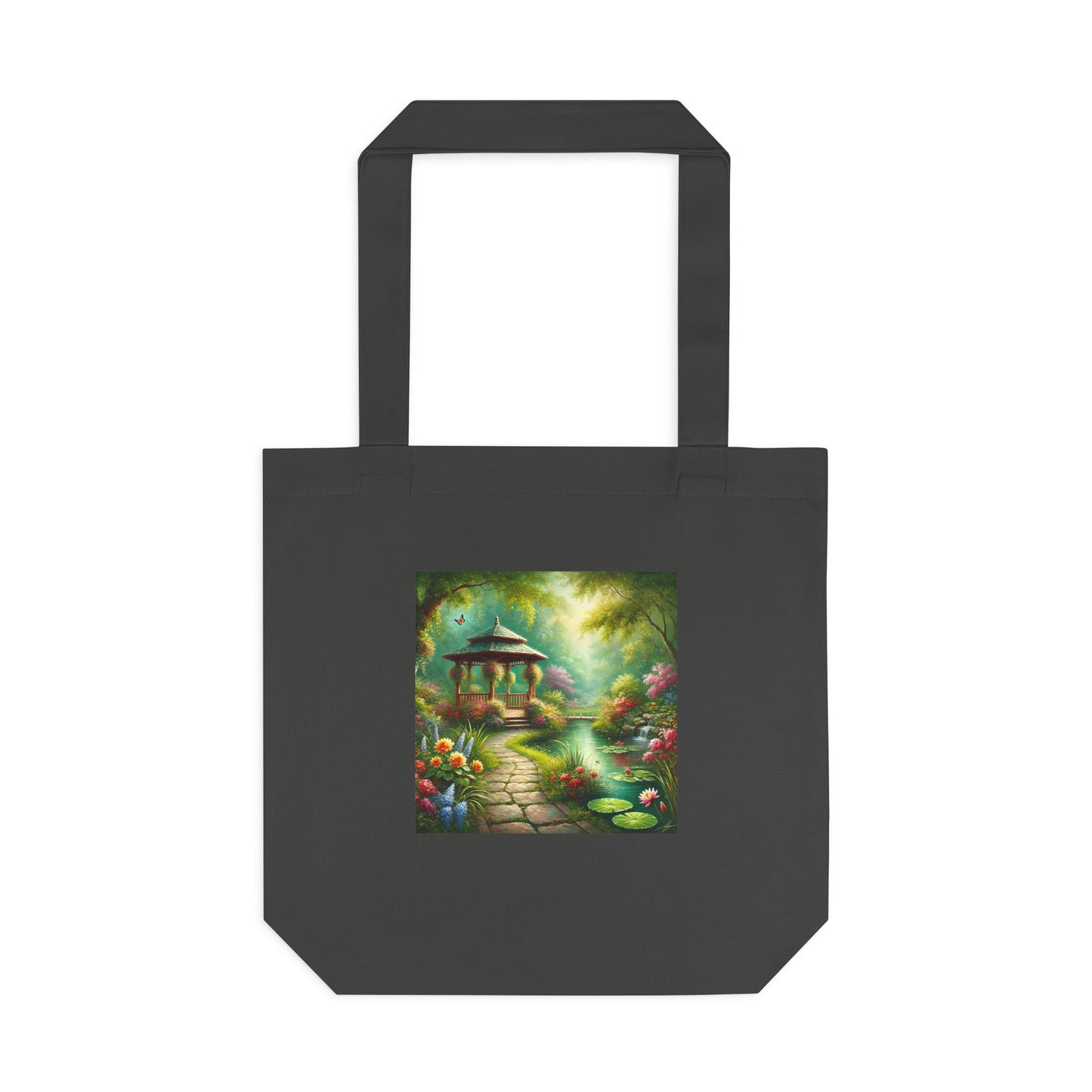 Spring Garden Gazebo Floral Landscape Tote Bag