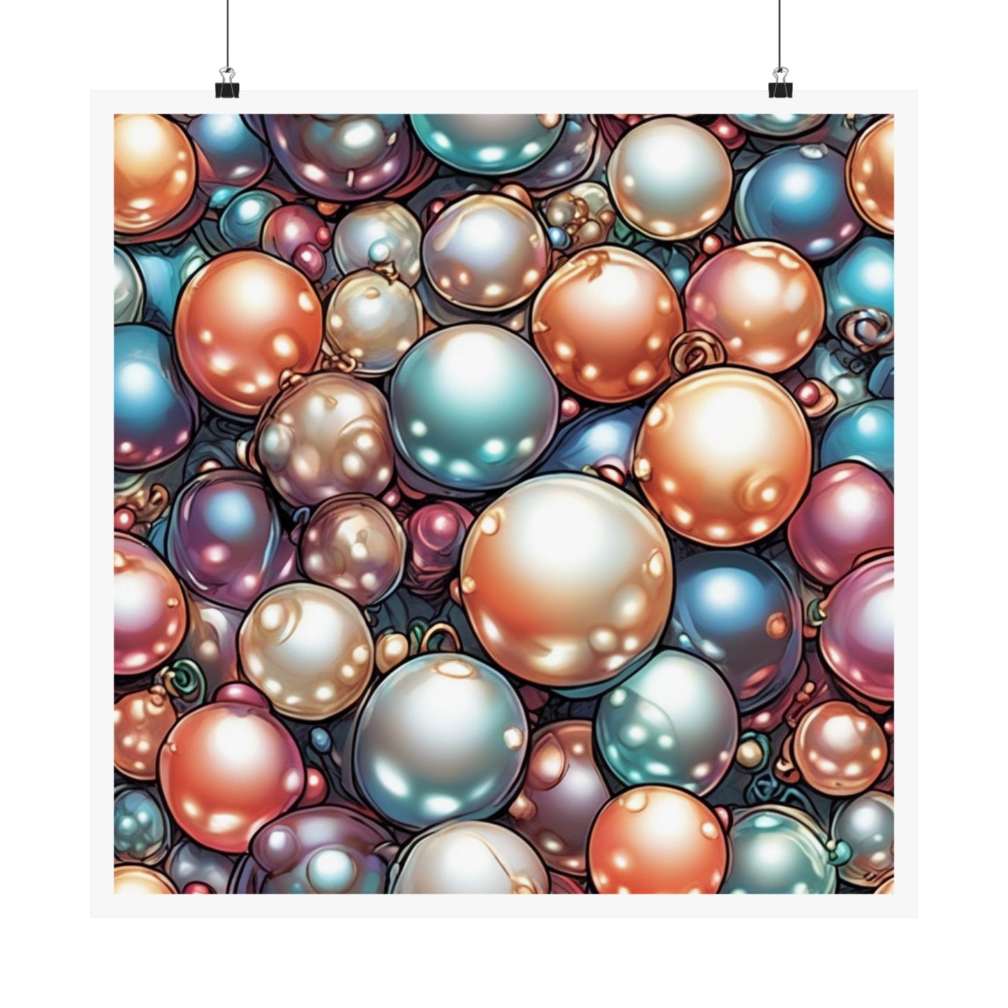 Glossy Orb Marble Abstract Gift Art Poster