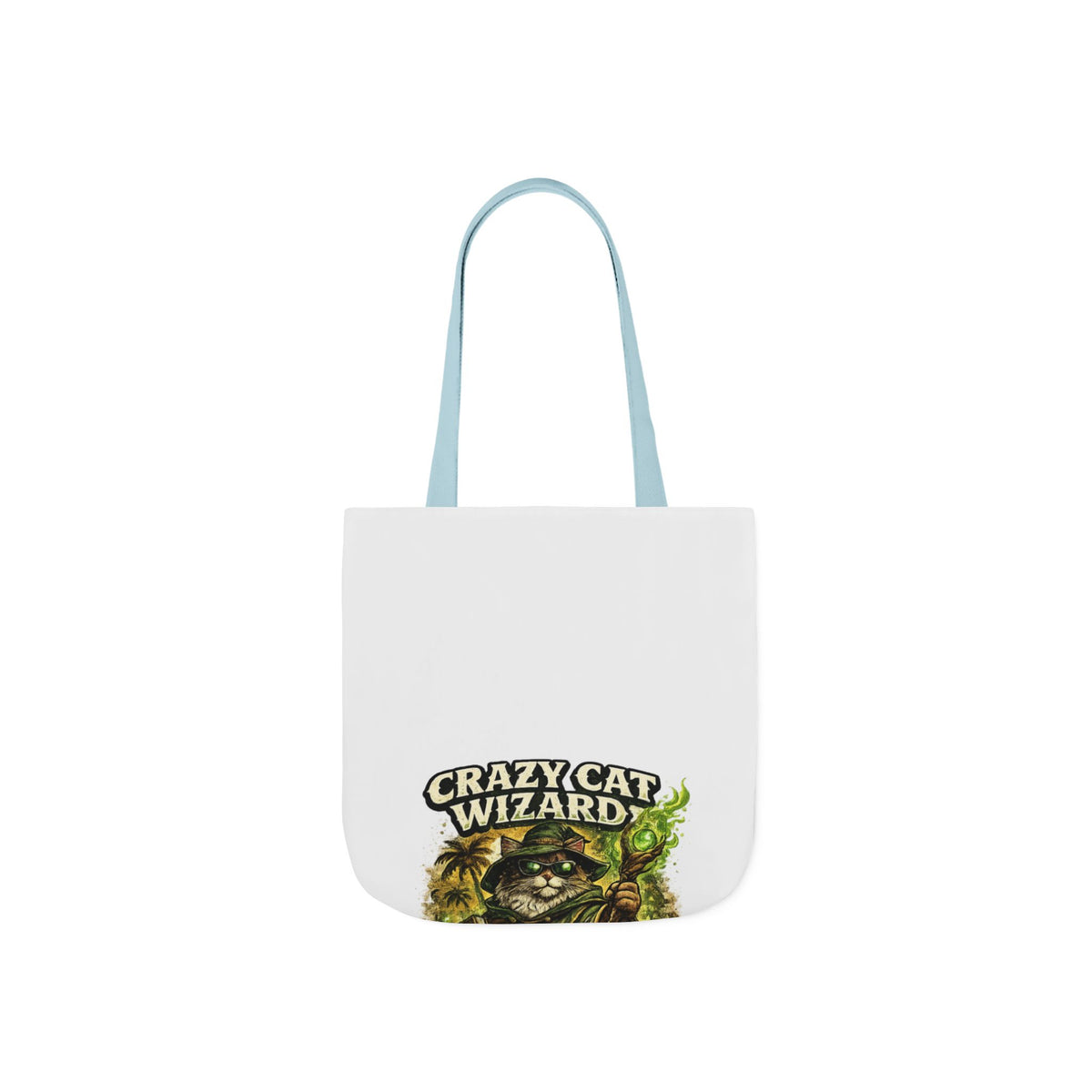 Crazy Cat Wizard Funny Fantasy Magic Tote Bag