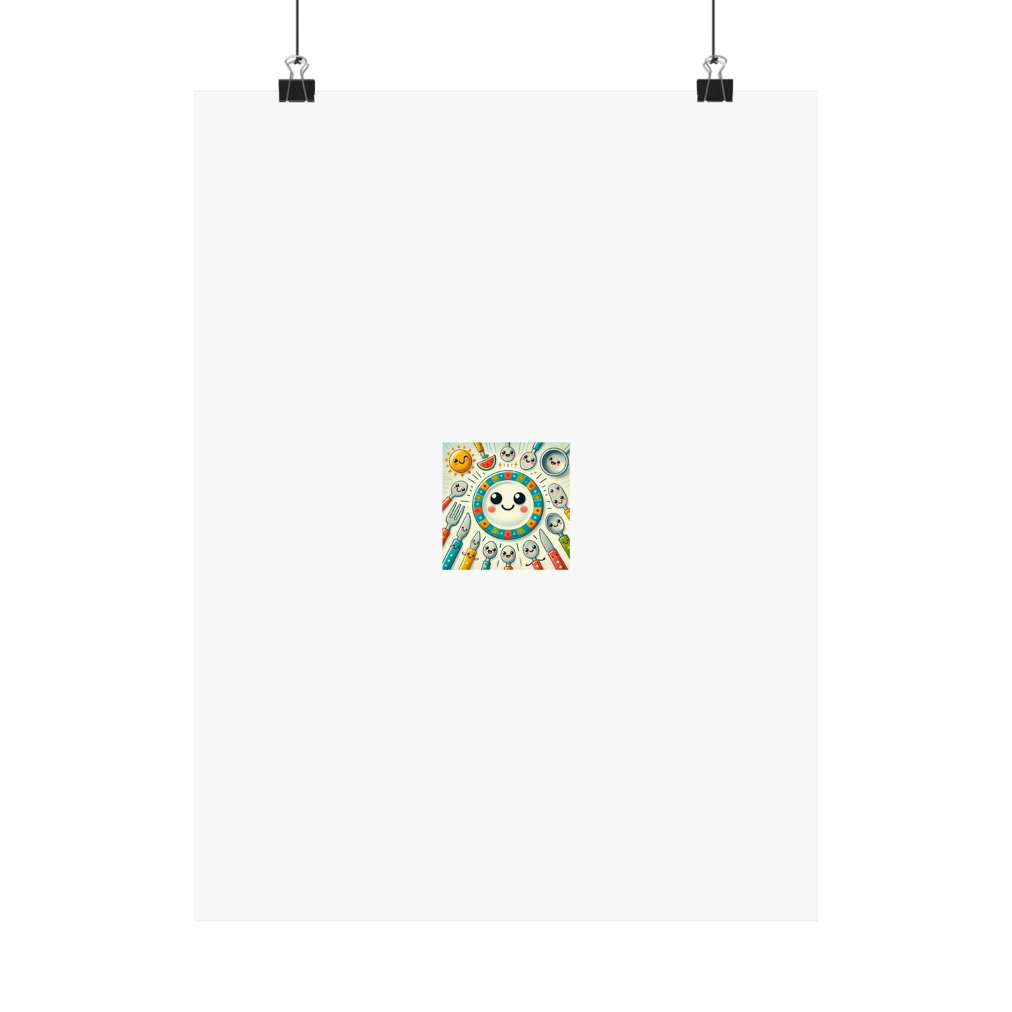 Happy Little Kitchen Club Kawaii Food Poster Kitchen Wall Art Decor