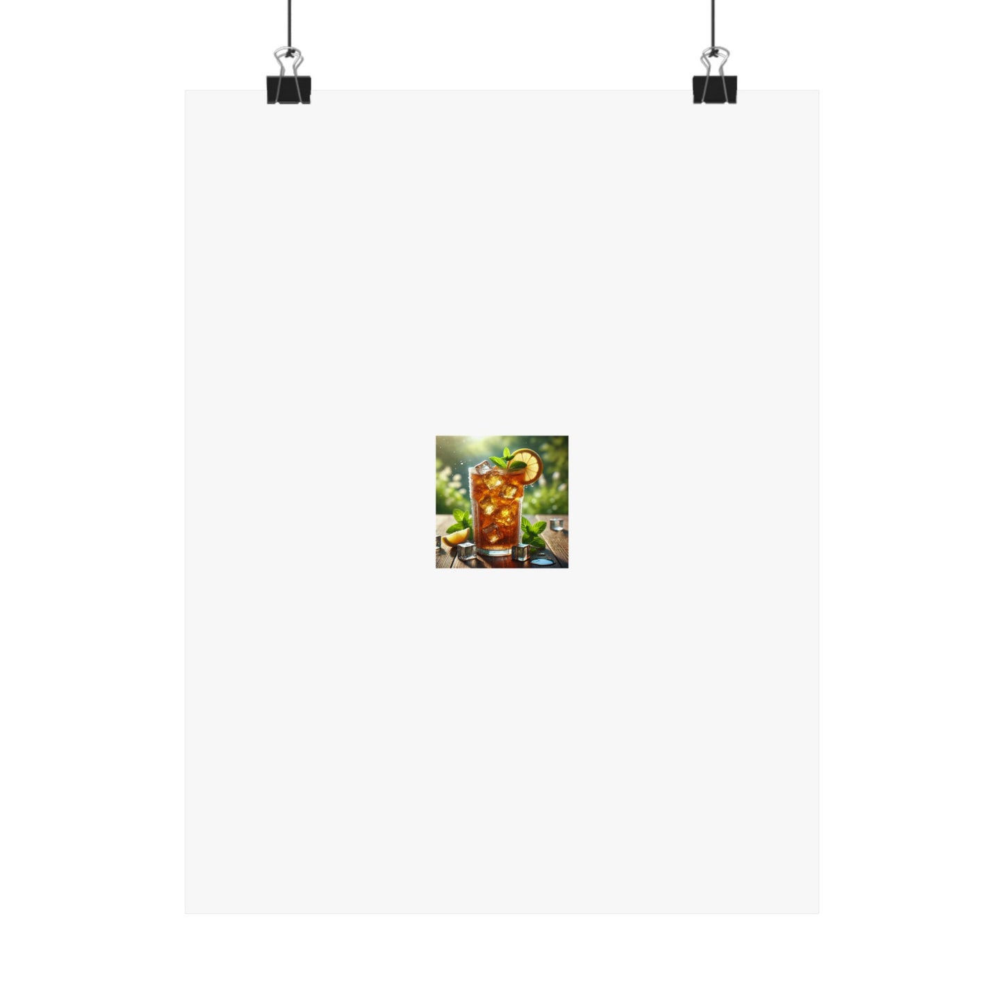 Sunlit Iced Tea Lemon Mint Kitchen Summer Drink Poster