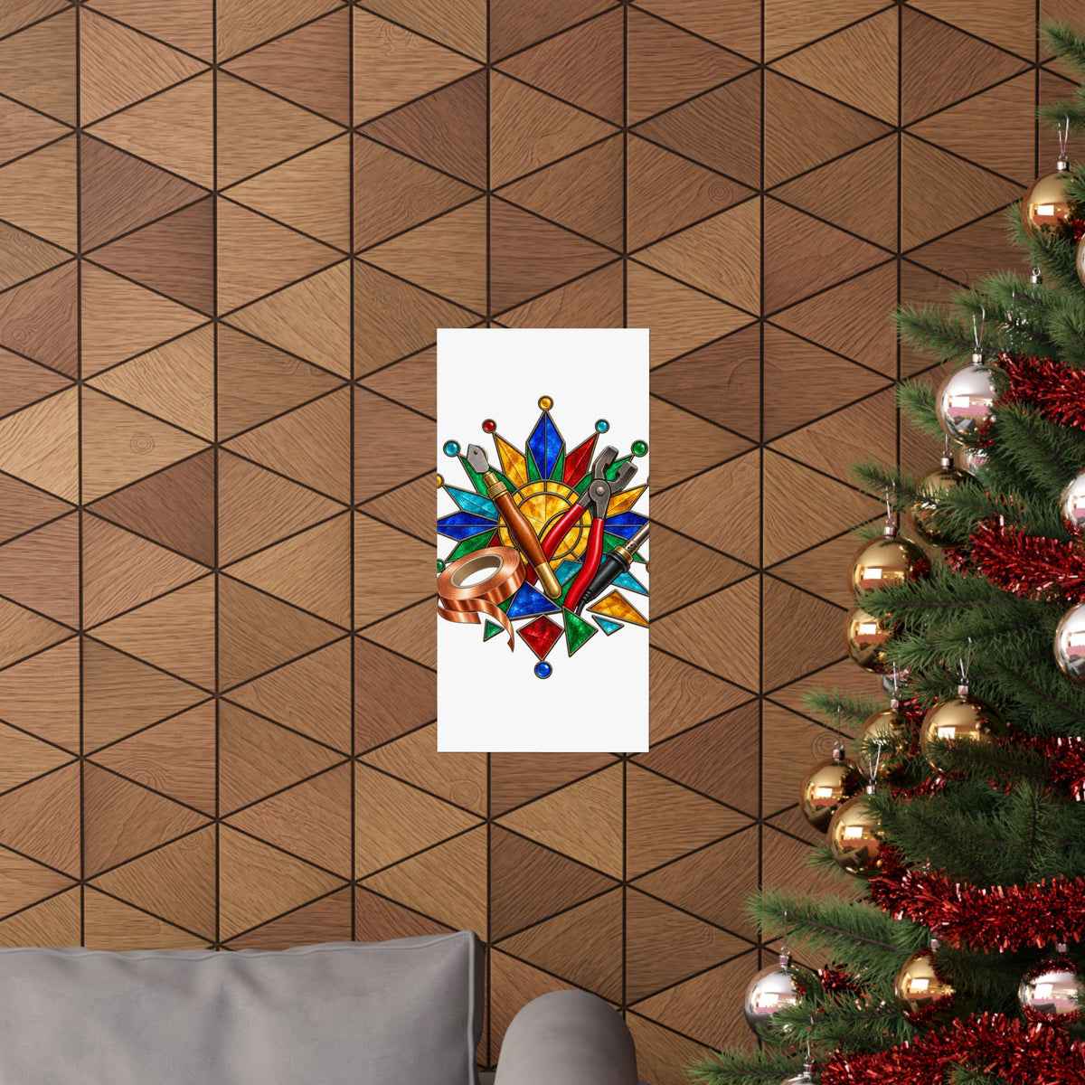 Stained Glass Workshop Tools Poster