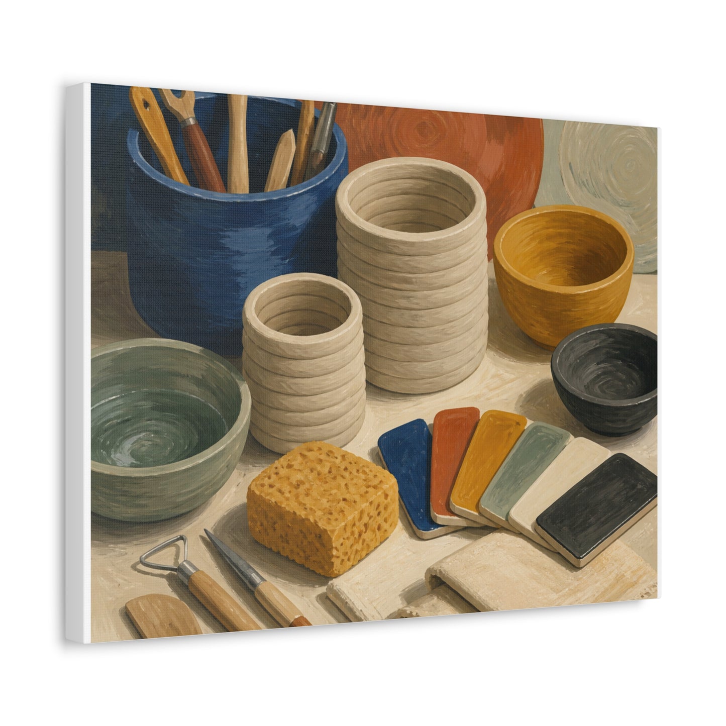 Handbuilt Ceramics Studio Art Canvas Art