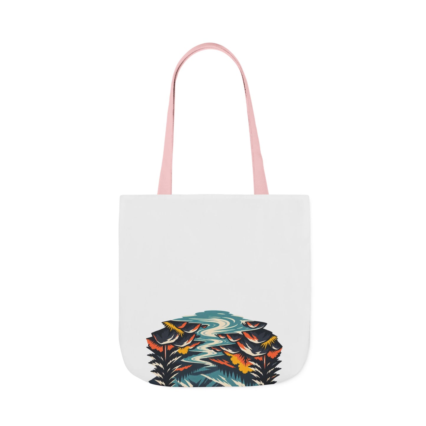 Alpine Sunrise River Mountain Adventure Tote Bag