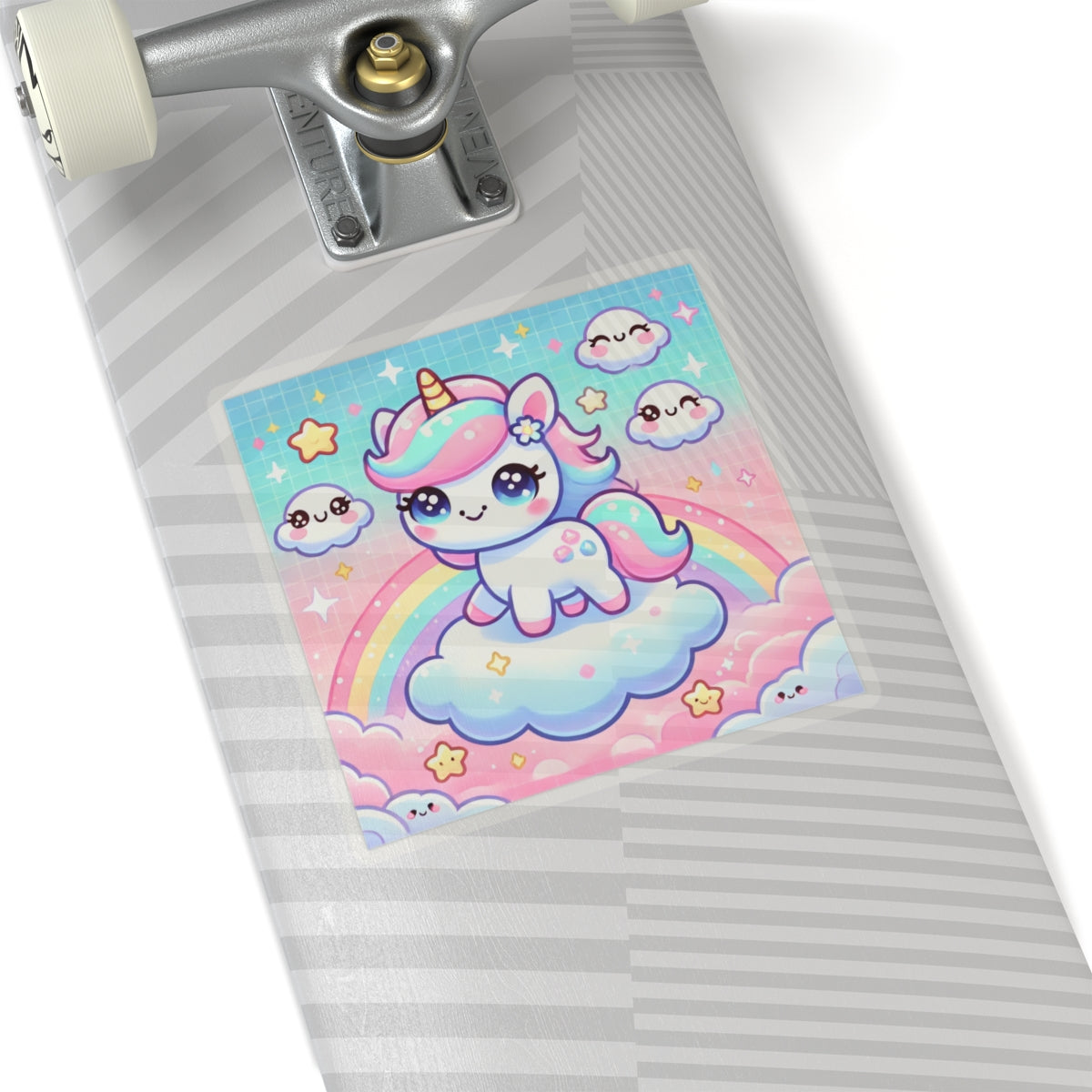 Pastel Rainbow Unicorn Cloud Kawaii Sticker