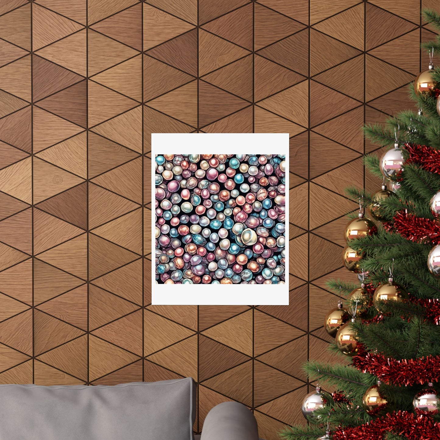 Pearl Bubble Pattern Abstract Gift Art Poster