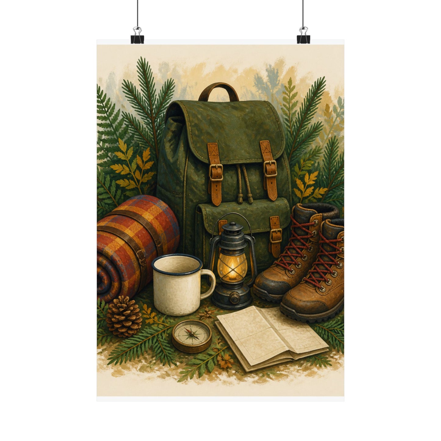 Generic Camping Gear Outdoor Adventure Poster
