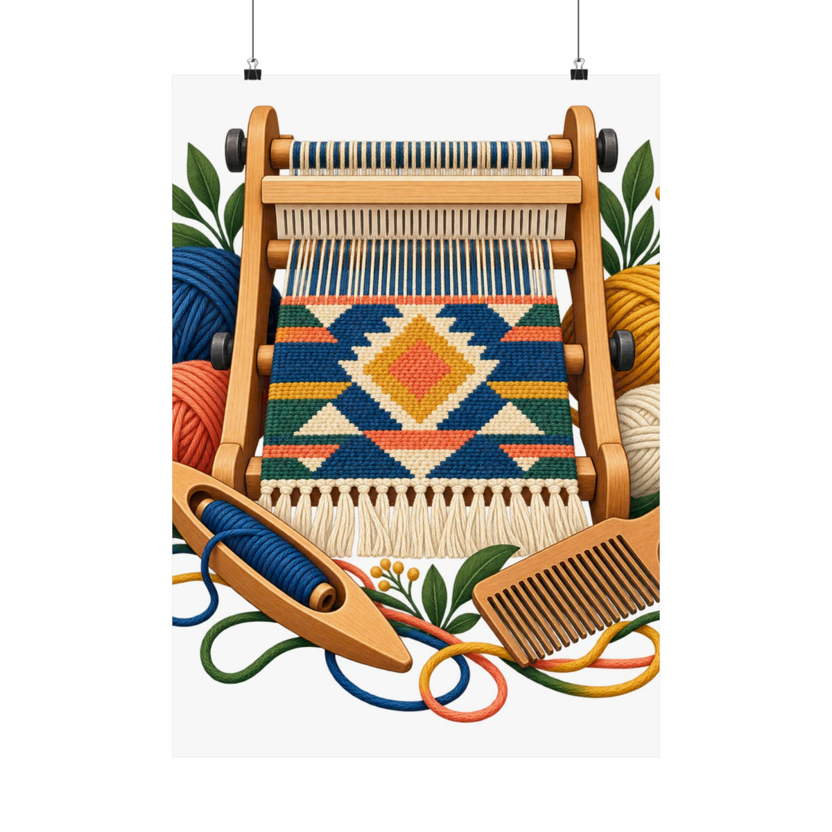 Geometric Hand Weaving Workshop Poster