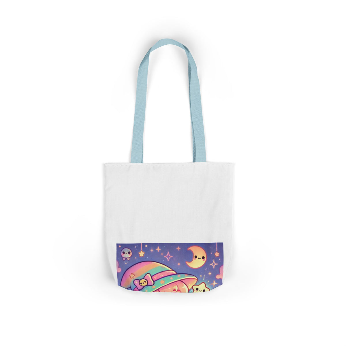 Kawaii Moon Wand Pastel Fantasy Art Canvas Tote Bag