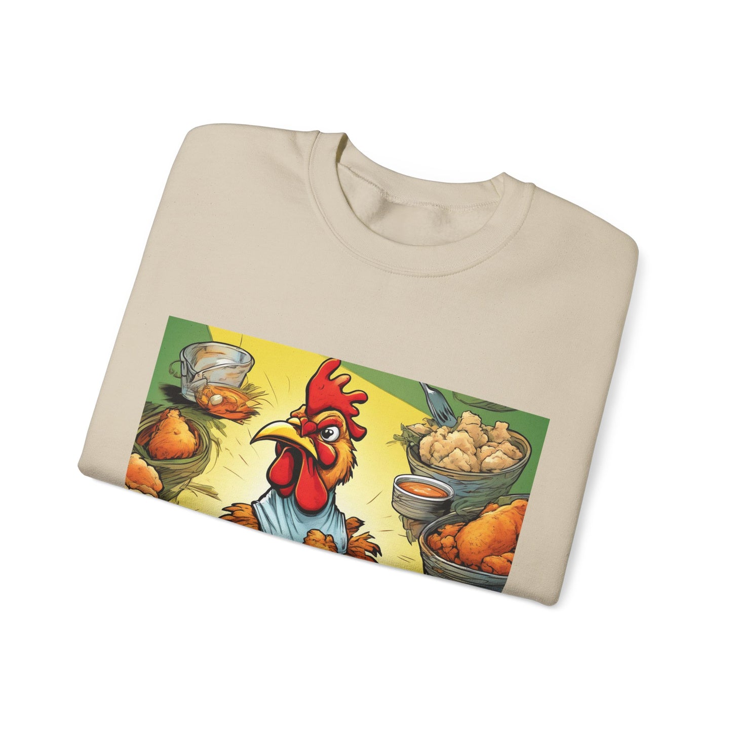 Funny Chicken Fried Food Comfort Food Art Sweatshirt