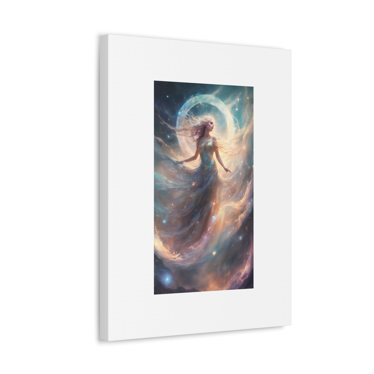 Moonlit Celestial Dancer Fantasy Portrait Canvas