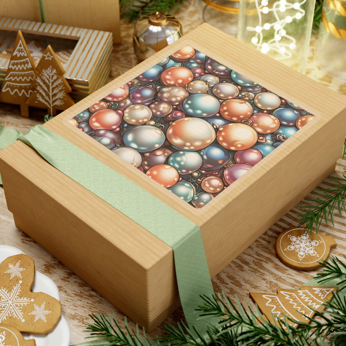 Glossy Orb Marble Abstract Gift Art Sticker