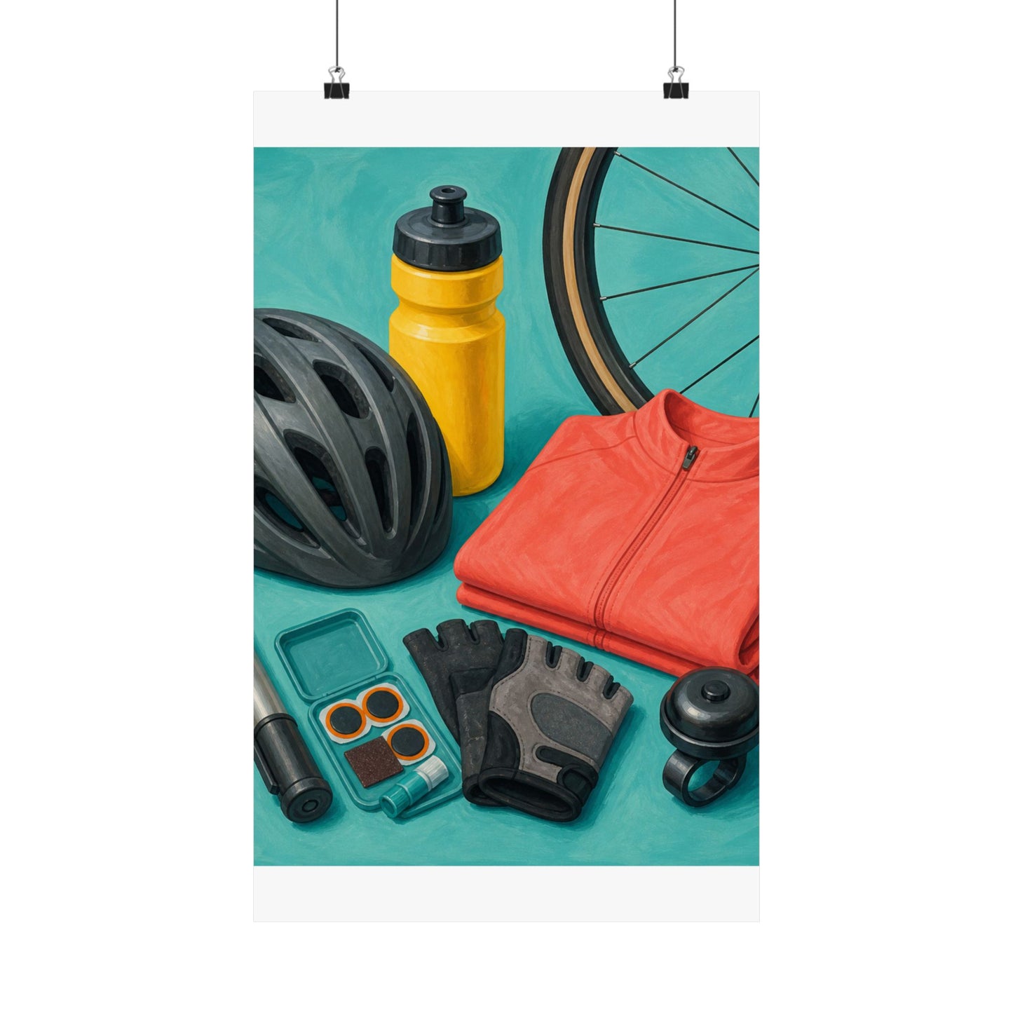 Colorful Cycling Gear Hobby Poster