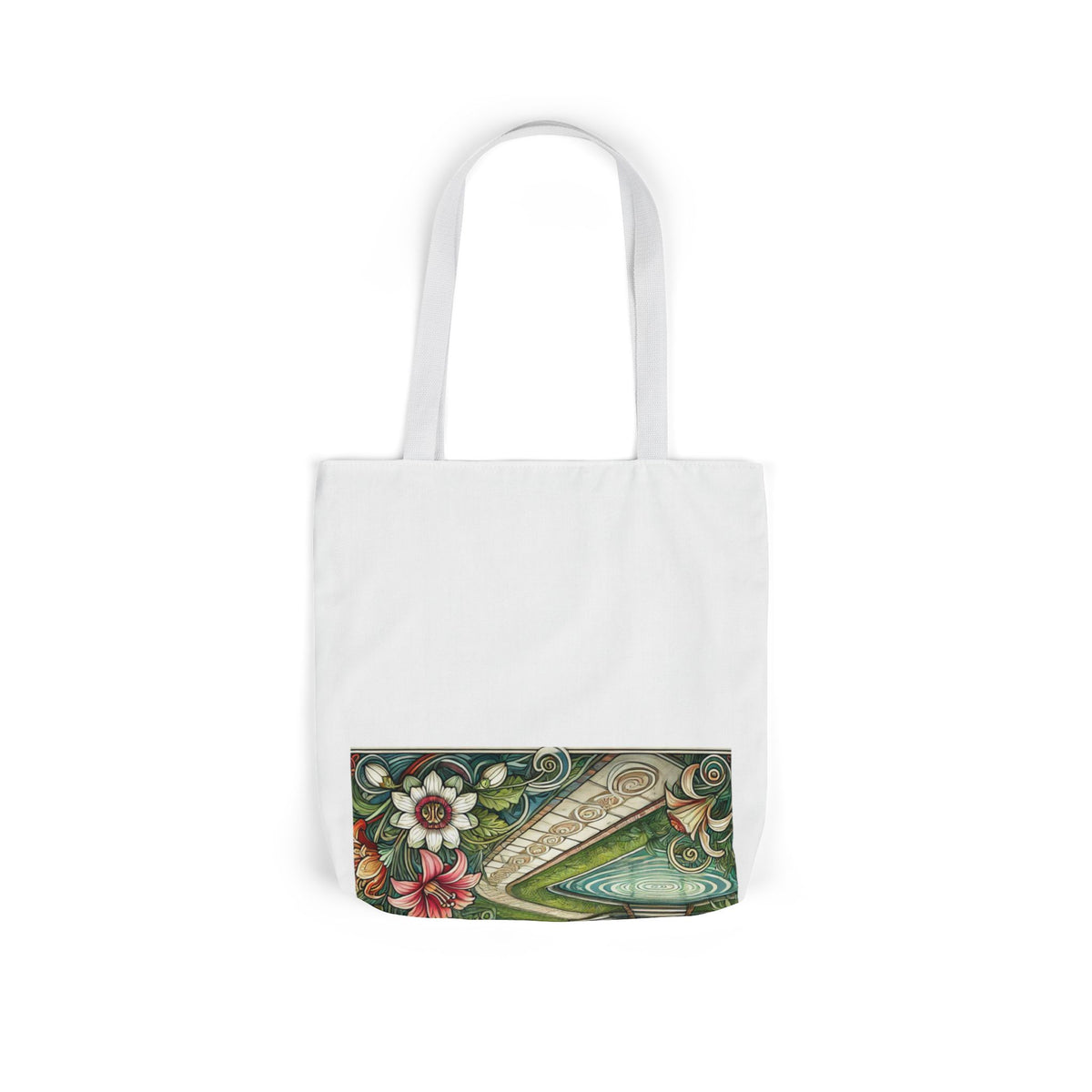 Botanical Gazebo Garden Art Nouveau Canvas Tote Bag