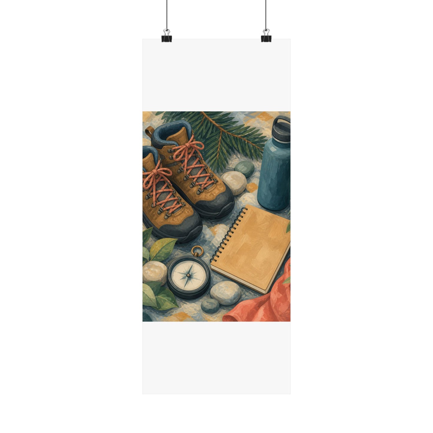 Quiet Hiking Trail Gear Art Poster