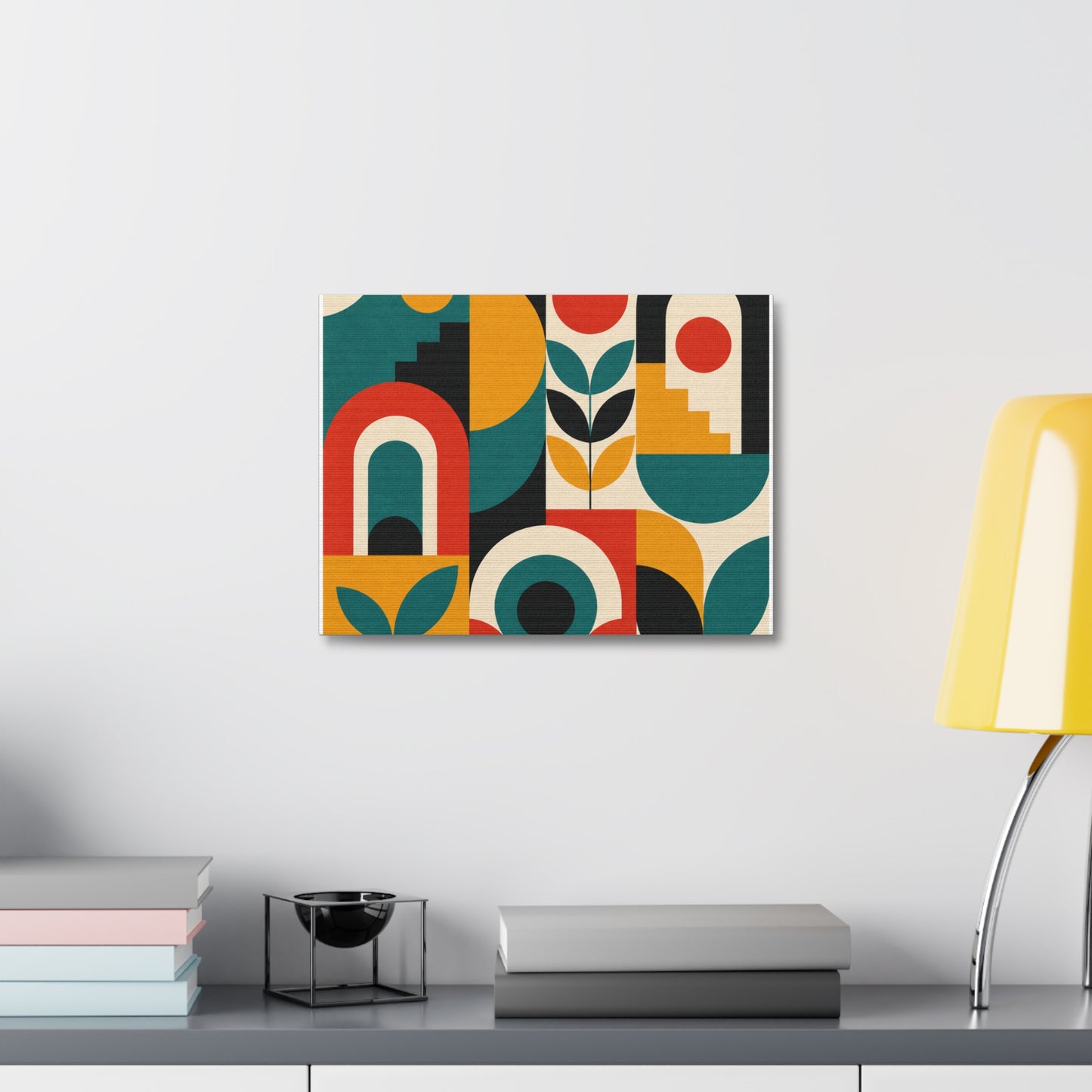 Mid Century Arches Botanical Geometric Canvas Art