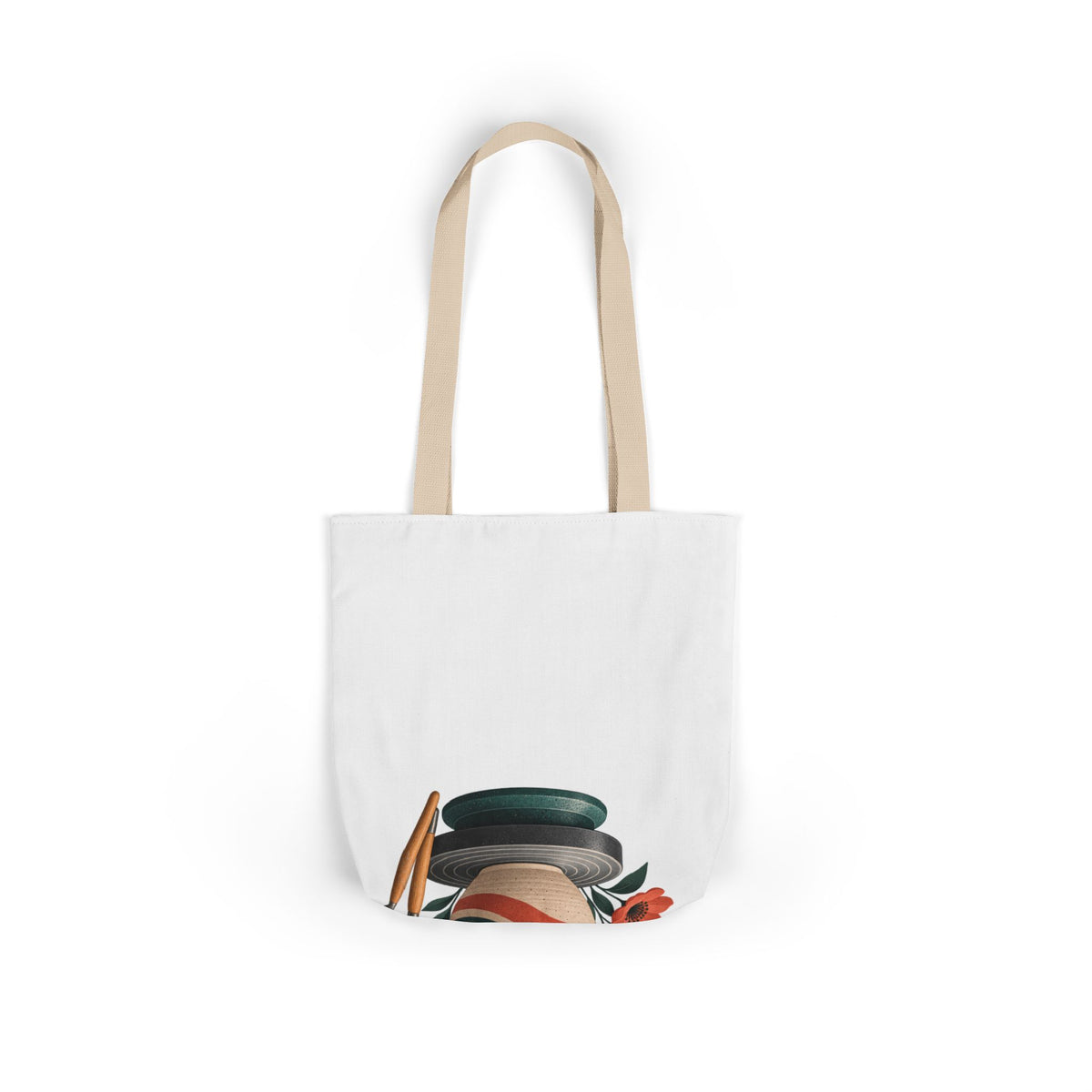 Midcentury Pottery Botanical Art Tote Bag
