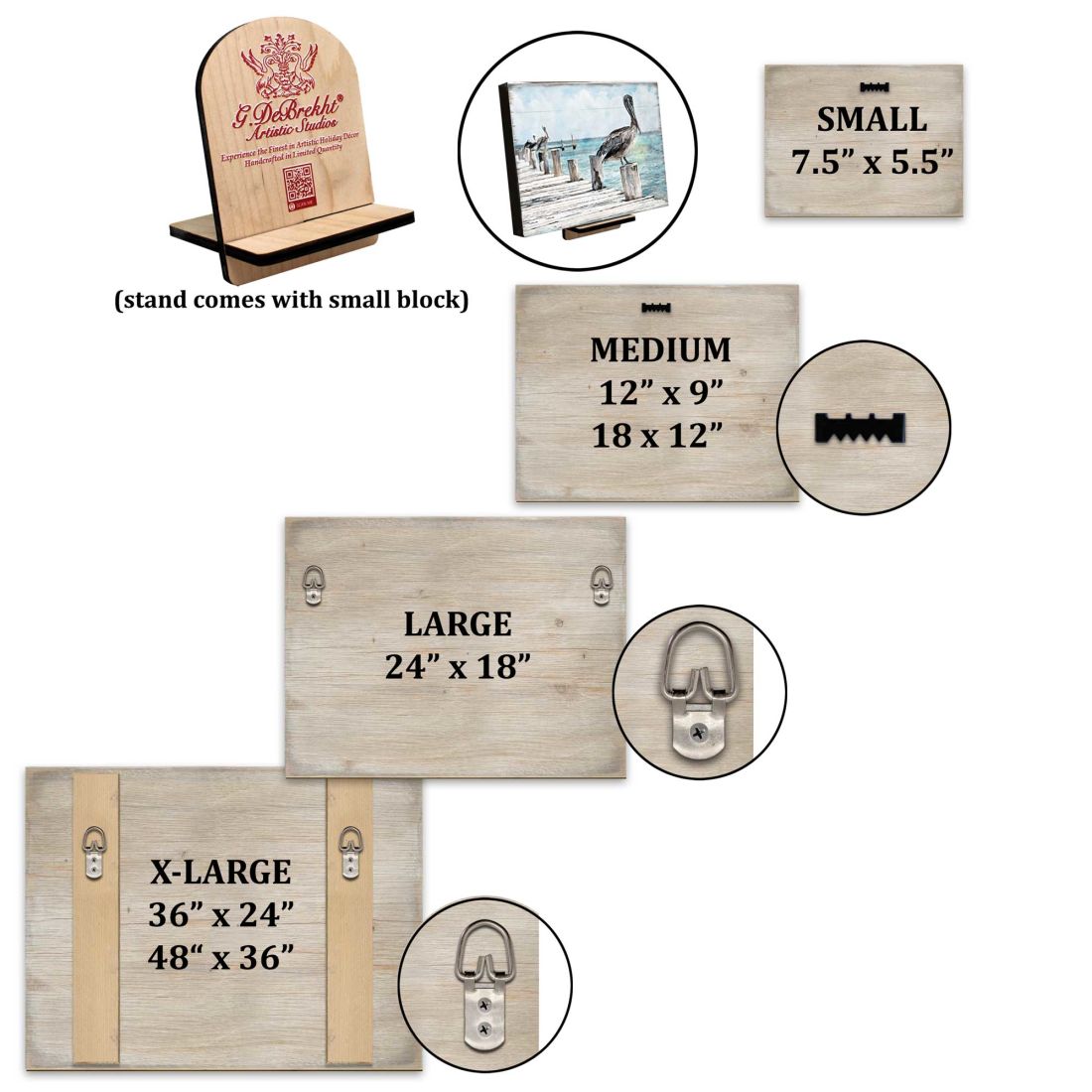 Bellowed Carrier Santa Wooden Wall Art by G. DeBrekht - Christmas Santa Snowman Decor - 8173843B