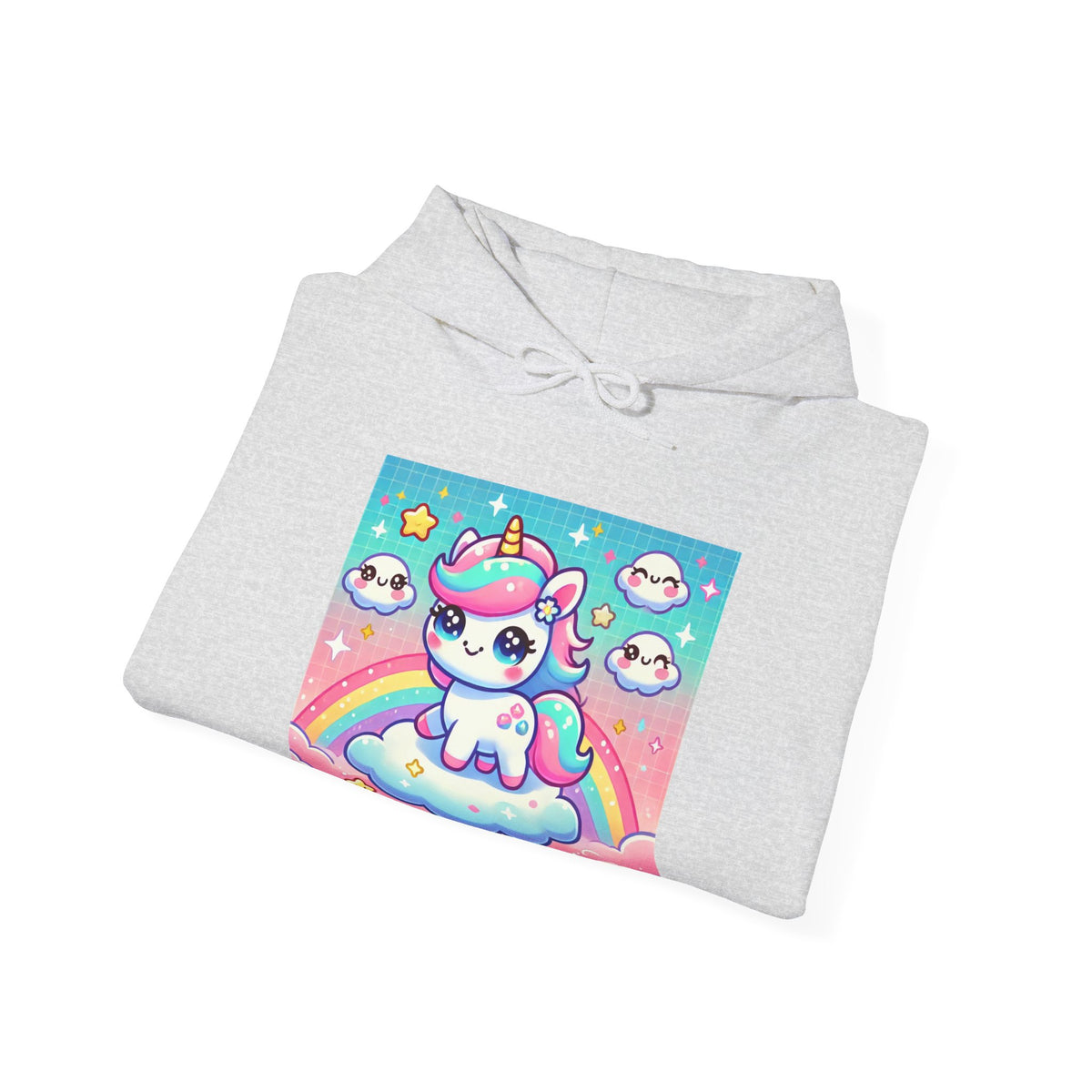 Pastel Rainbow Unicorn Cloud Kawaii Hoodie
