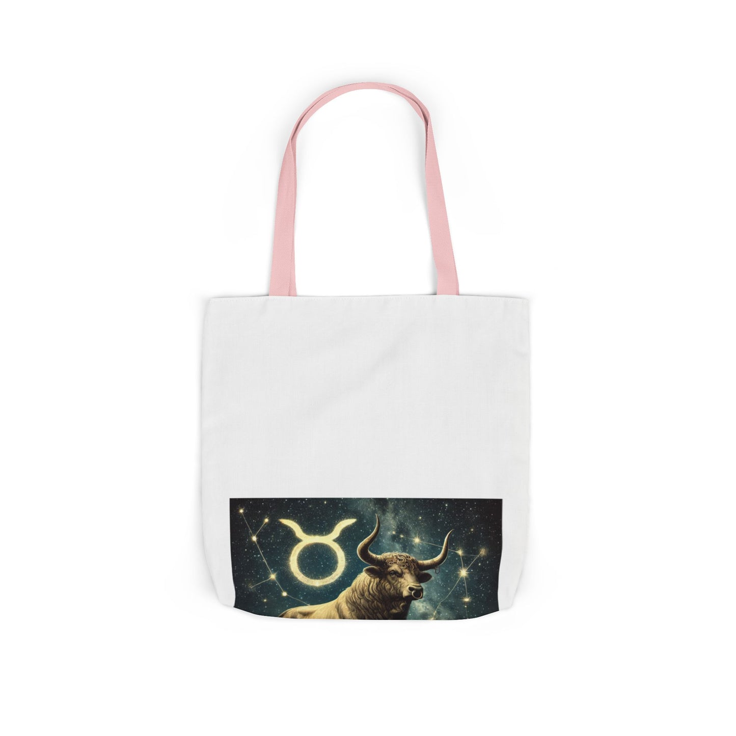 Taurus Bull Constellation Celestial Canvas Tote Bag