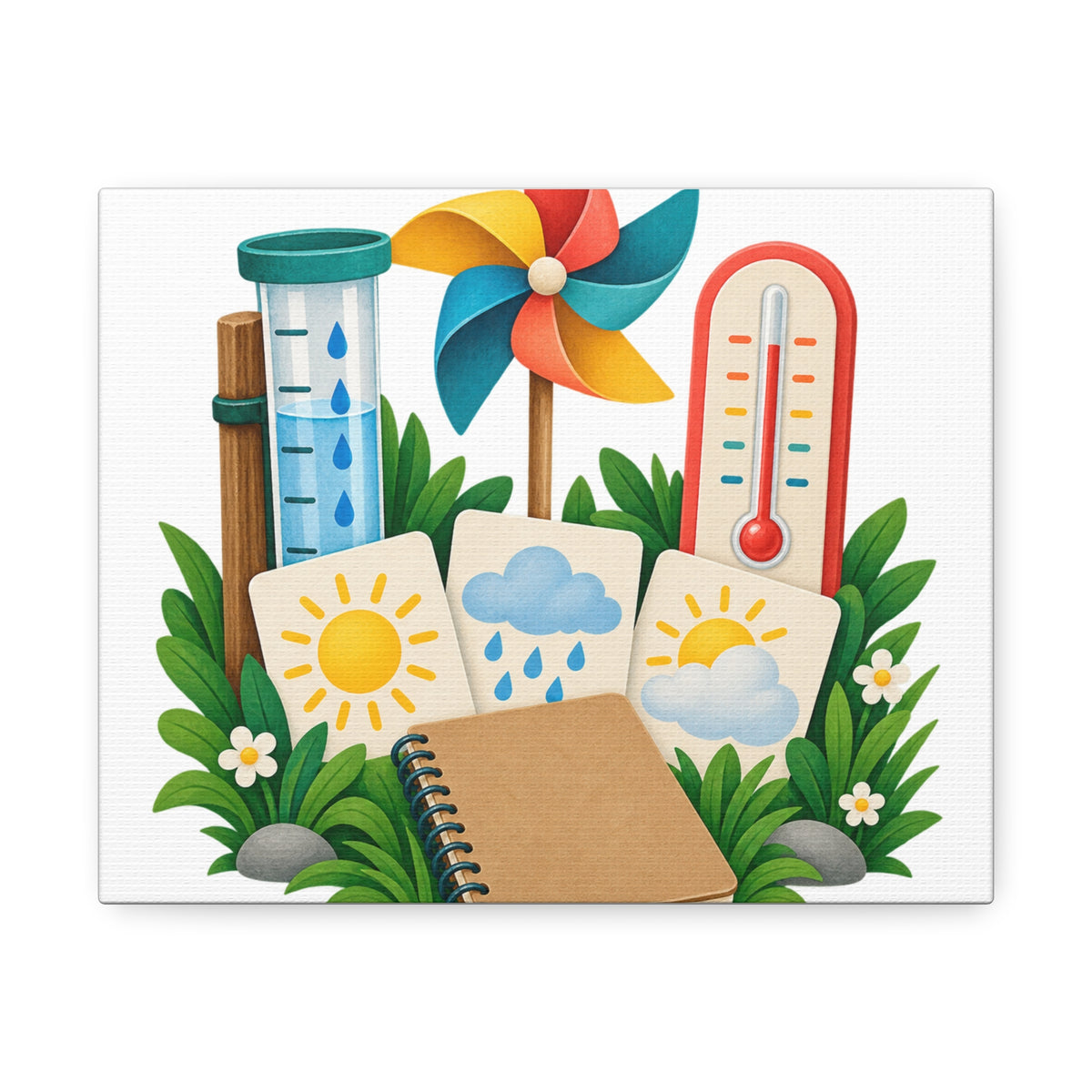 Colorful Backyard Weather Watching Kit Canvas