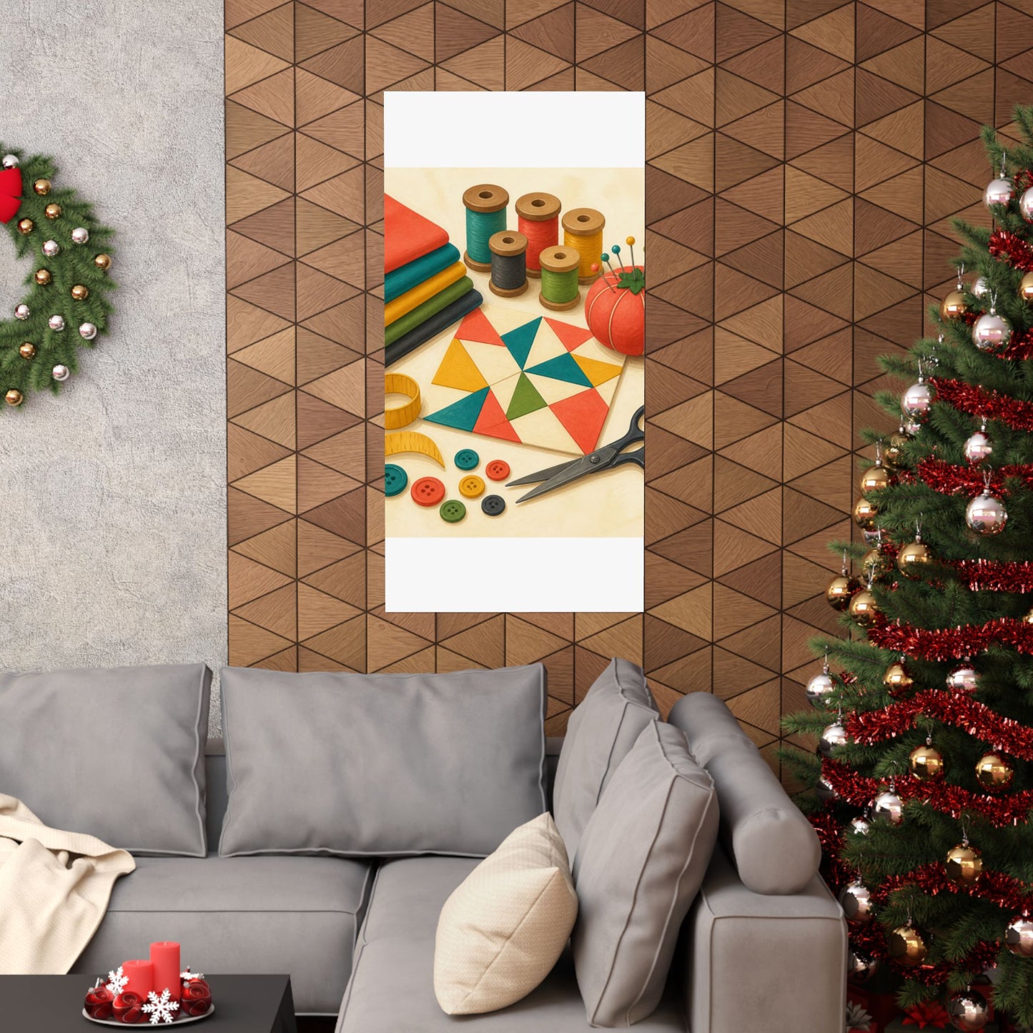 Colorful Sewing and Quilting Hobby Poster