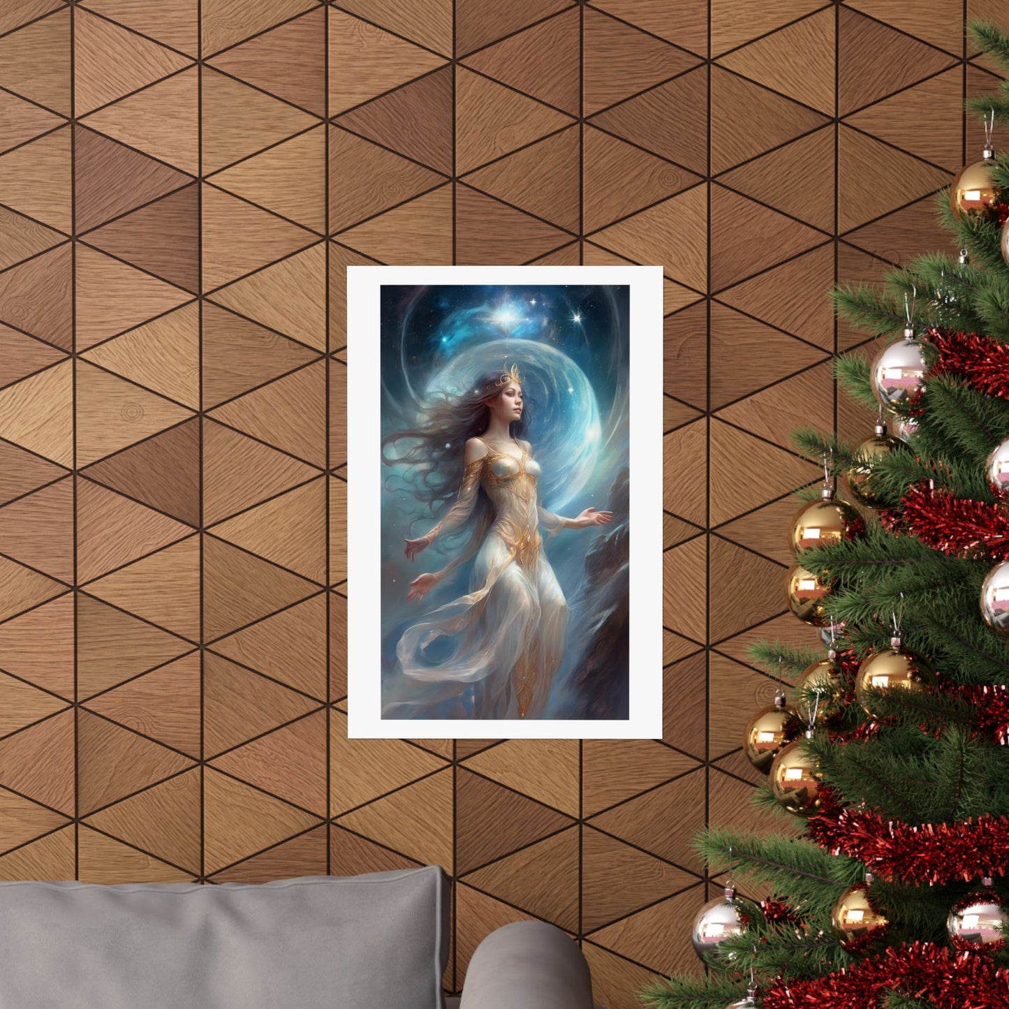 Lunar Celestial Queen Fantasy Portrait Poster