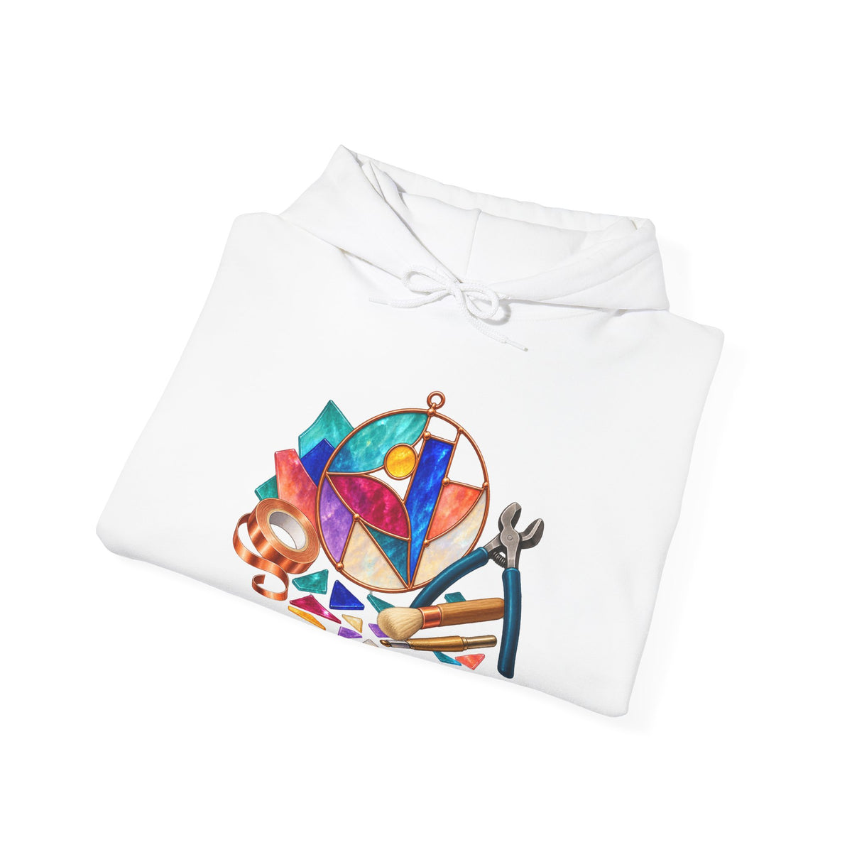 Abstract Stained Glass Suncatcher Workshop Hoodie