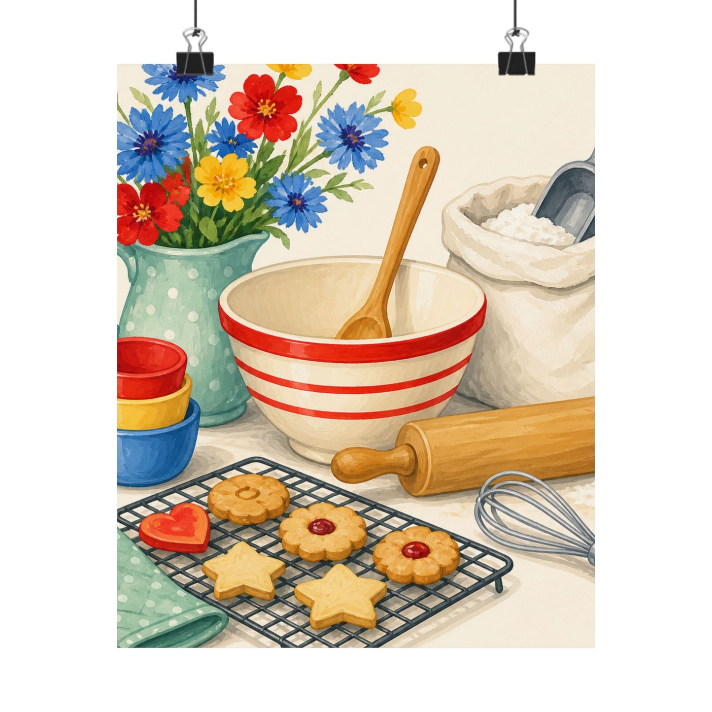 Cheerful Home Baking Hobby Poster