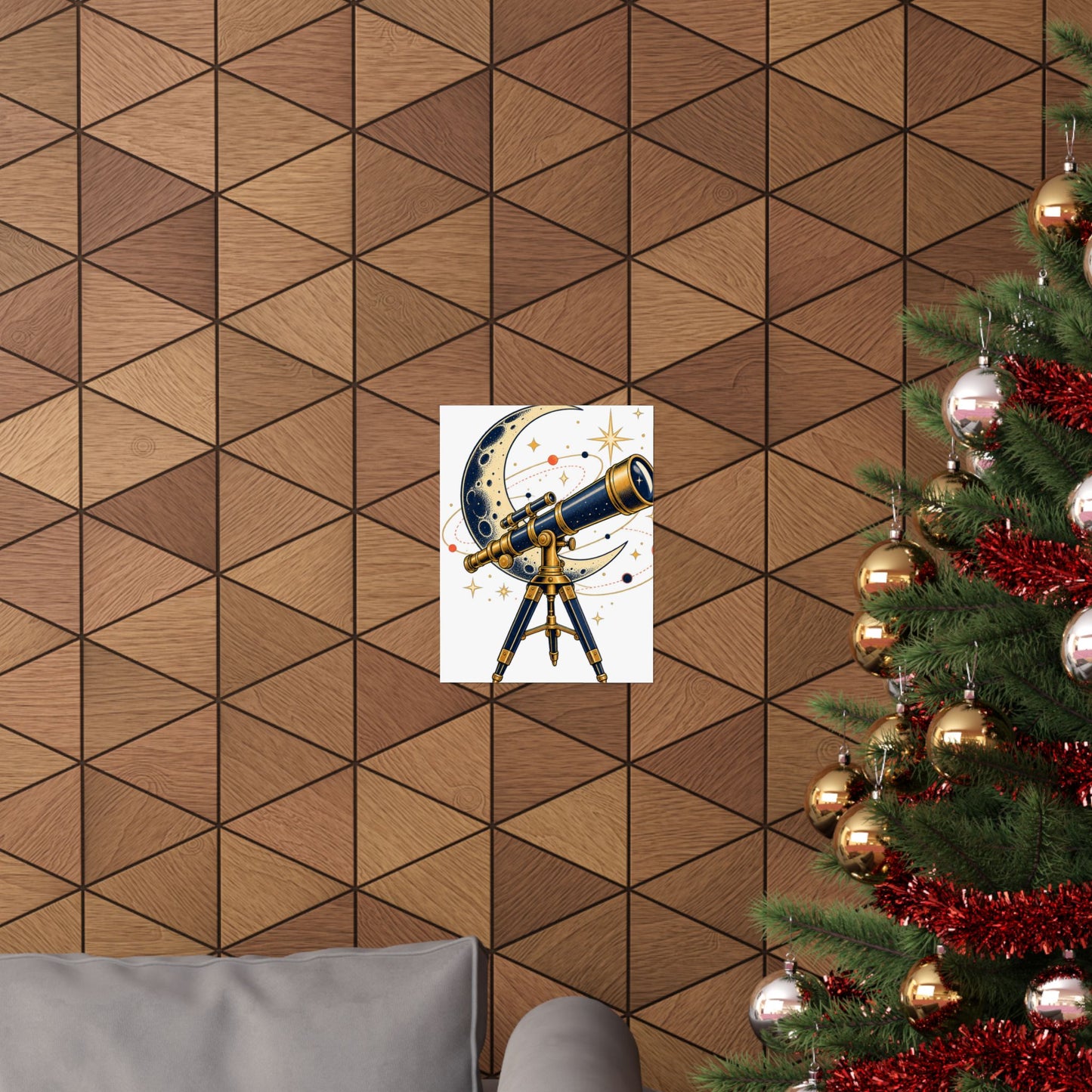 Vintage Telescope Celestial Astronomy Poster