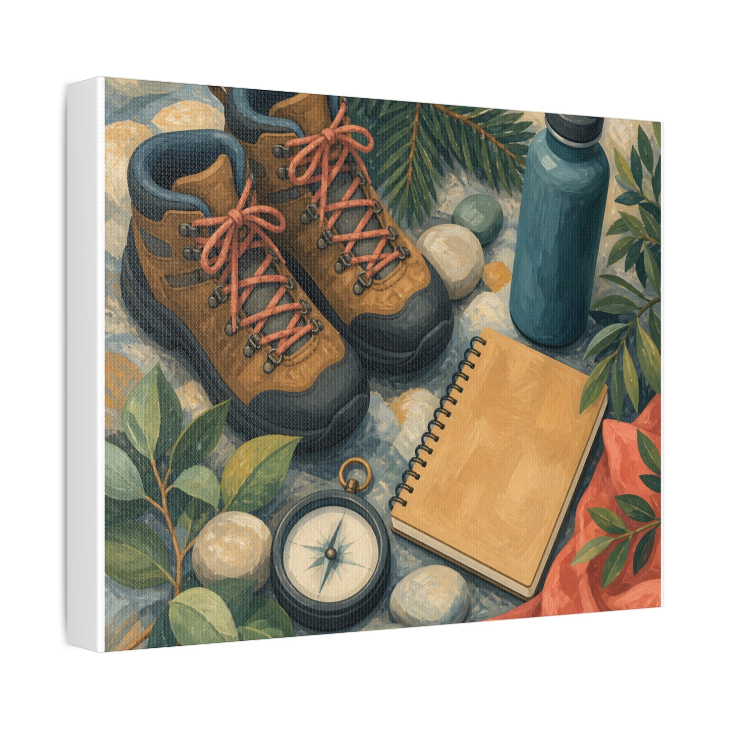 Quiet Hiking Trail Gear Art Canvas Art