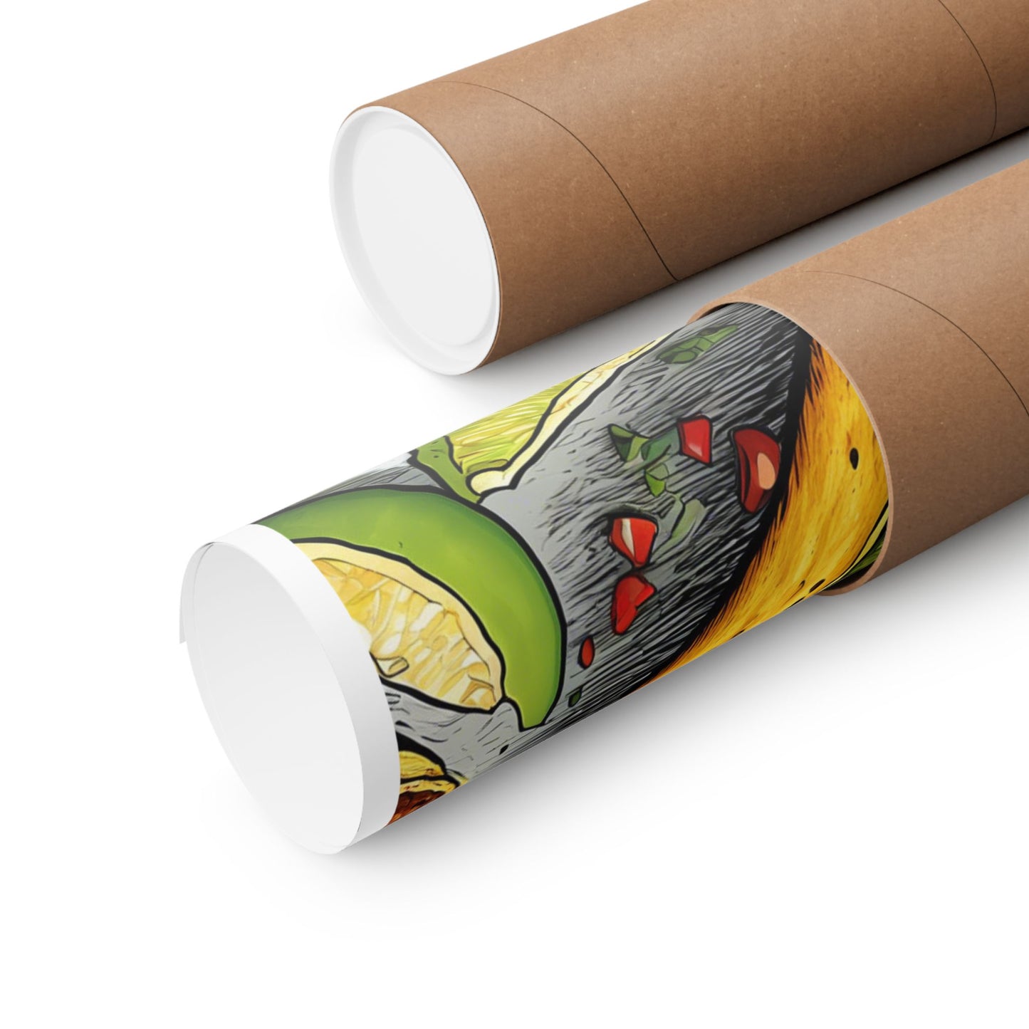 Bold Taco Illustration Foodie Gift Art Poster