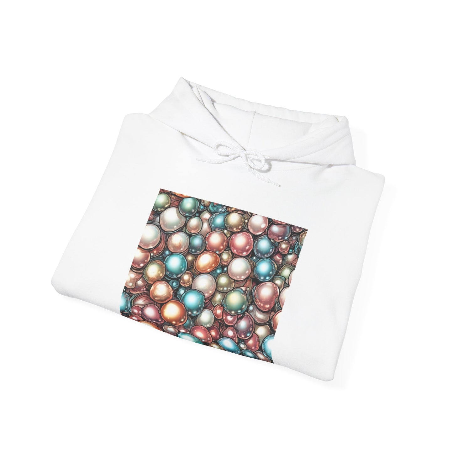 Rainbow Pearl Marble Abstract Gift Art Hoodie