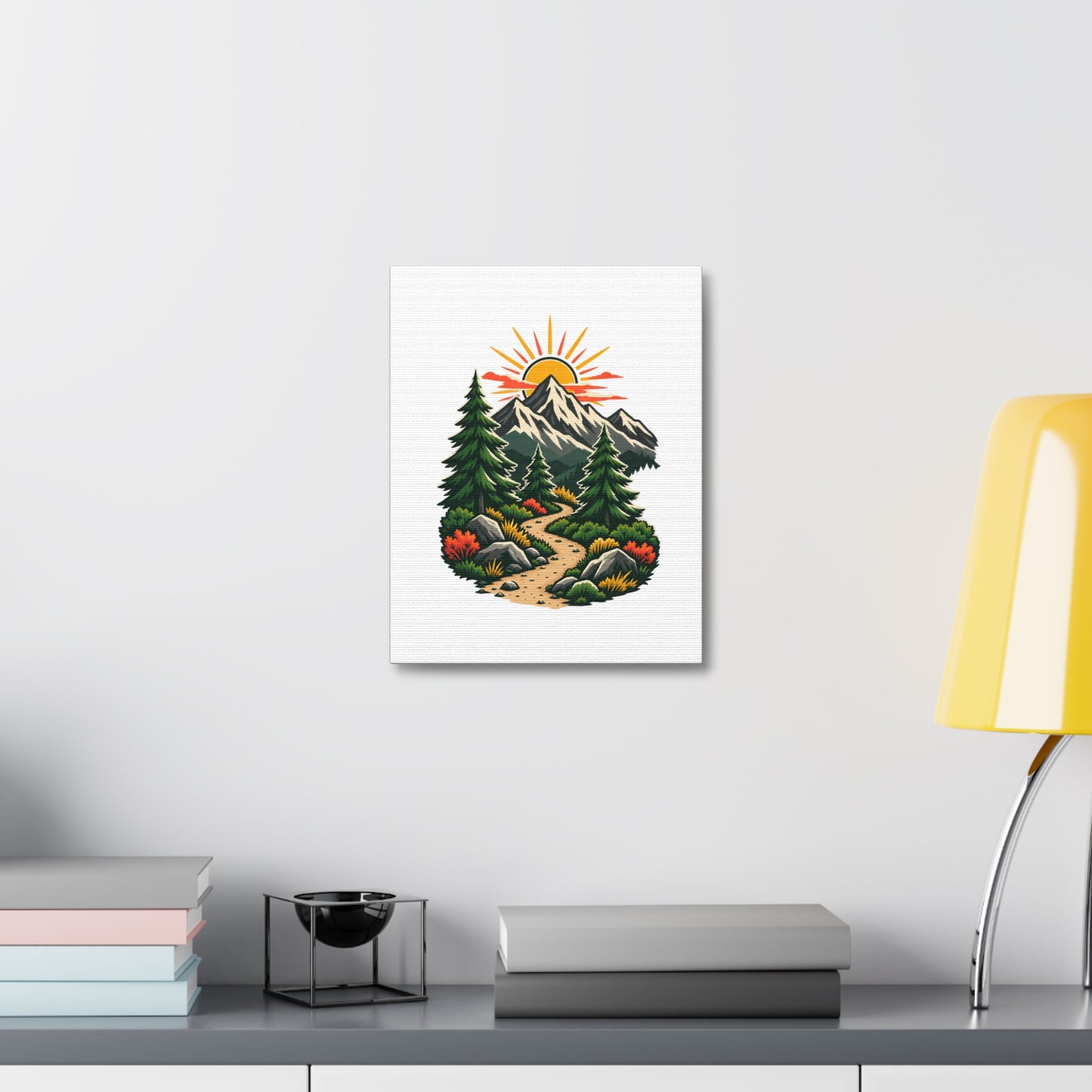 Sunrise Mountain Trail Outdoor Adventure Canvas Art
