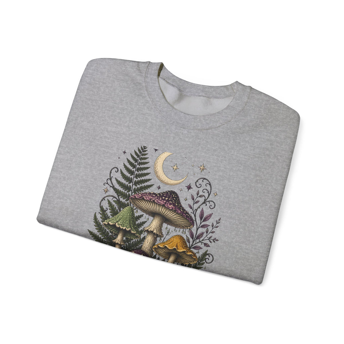 Midnight Mushroom Field Notes Botanical Mushroom Sweatshirt