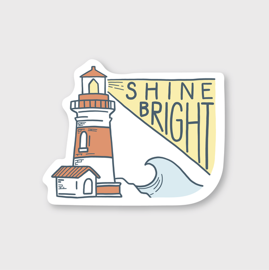 Shine Bright Lighthouse Sticker
