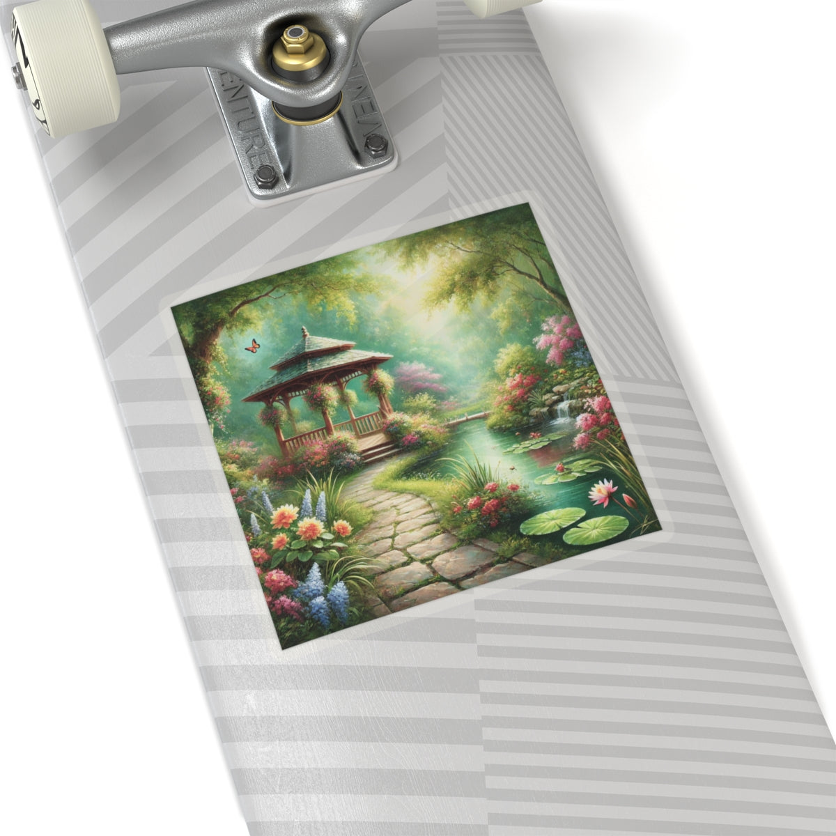 Spring Garden Gazebo Floral Landscape Sticker